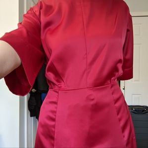 Satin Red Dress